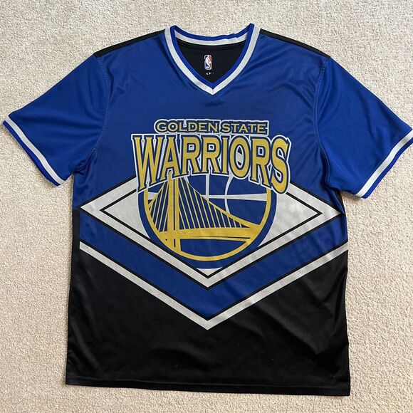 NBA Other - Golden State Warriors‎ Shirt Men  White Yellow Spell Out NBA Sz XL
